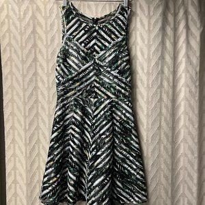 Parker Striped Fit & Flare Dress